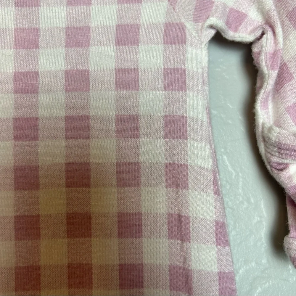Spearmint Love Lavender Gingham Baby Sleep Sack Zipper Pajamas Lilac Size 0-3